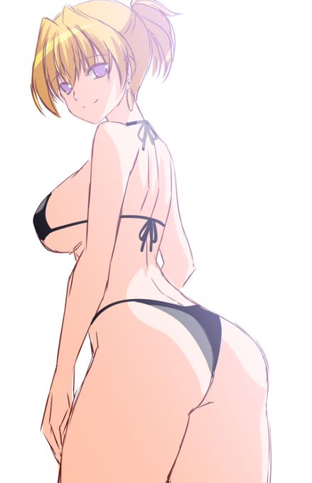 髪結んだシャマル先生ビキニ落書きー 