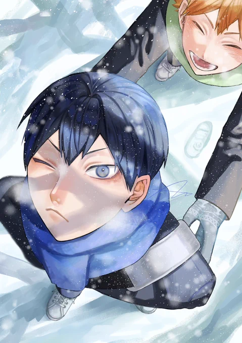 雪の日  影日 
