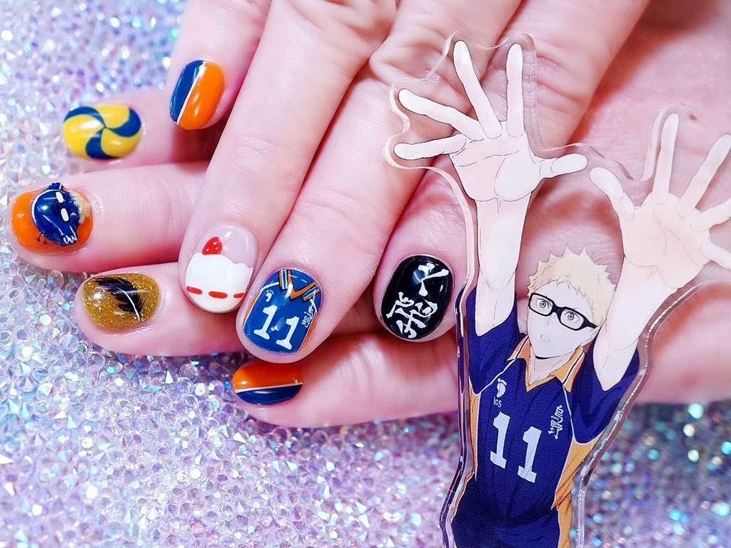 月島くんネイル🌙⟡.·*.

#ハイキューネイル
#ツッキーネイル