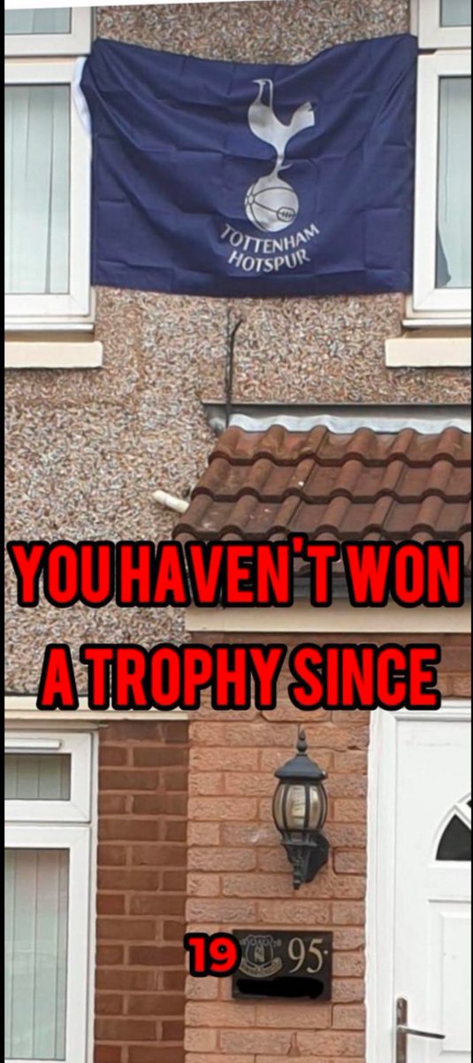 Remember when Everton supported Tottenham the bad divies. 

Everton 0 Tottenham 2 today. ✅