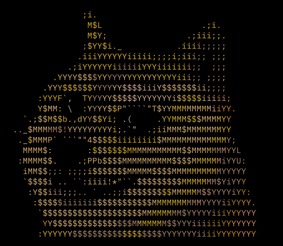 indyjoenz's tweet photo. Some #doge #ascii art I made in #durdraw.  #asciiart #ansiart #linux #terminal https://t.co/FuJpqoVs8u