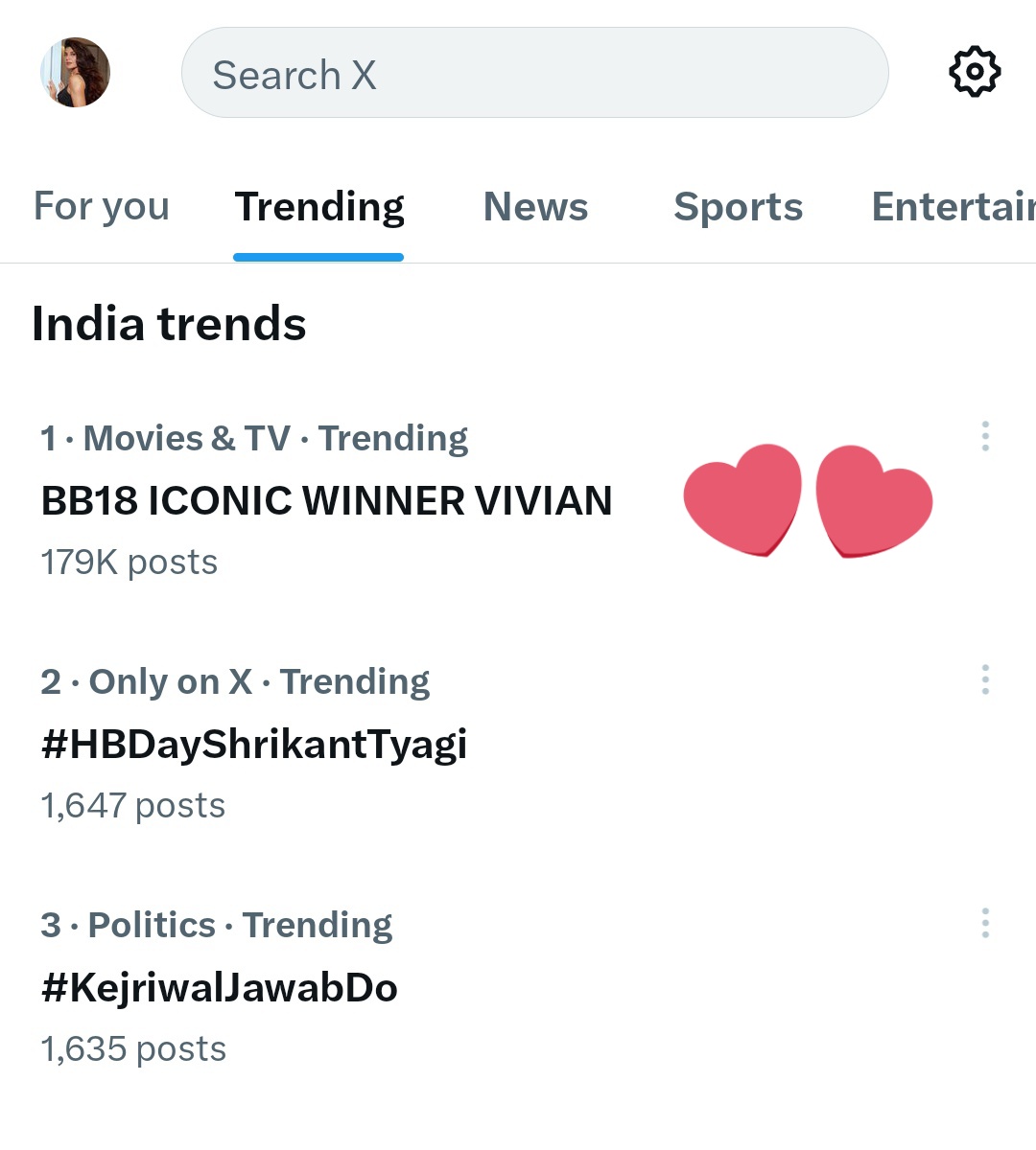 Witty_Alisha's tweet photo. Congratulations Tagline trending on 1st in India ❤️

BB18 ICONIC WINNER VIVIAN https://t.co/4kQkMy5MT0