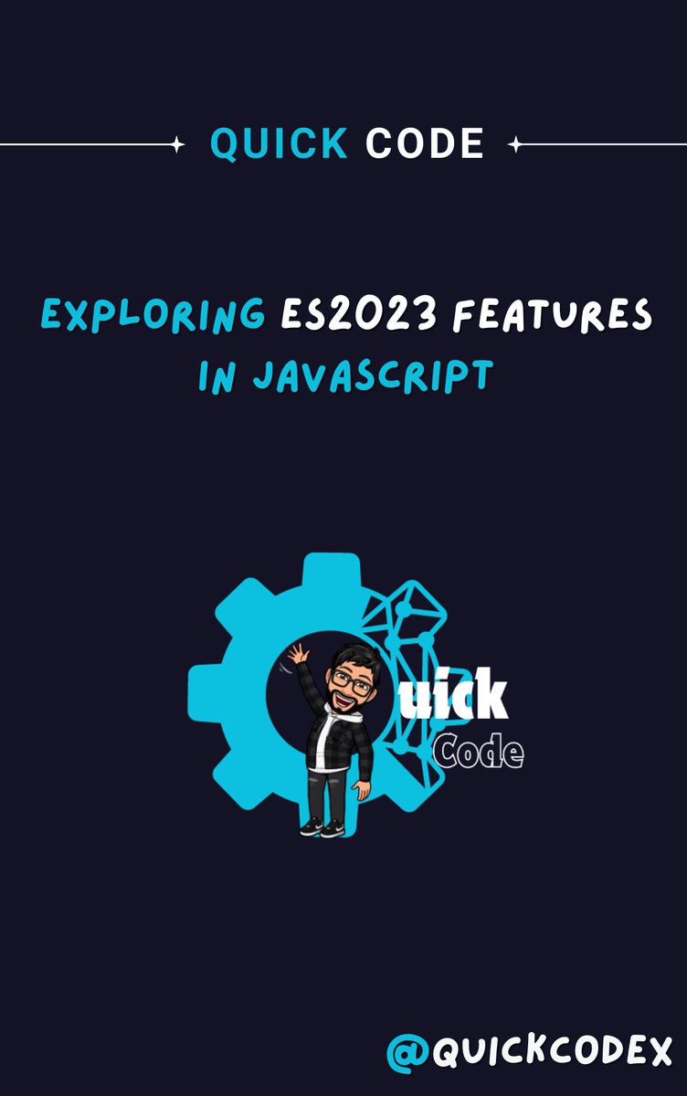 quickcodex's tweet image. 🔥 Mastering ES2023 Features in JavaScript! 🔥
This week, we're diving into the latest ECMAScript updates. From findLast to with() and new APIs like Intl.NumberFormat, these features make coding cleaner, faster, and more fun! 🚀
Follow @quickcodex for updates!
#QuickCode