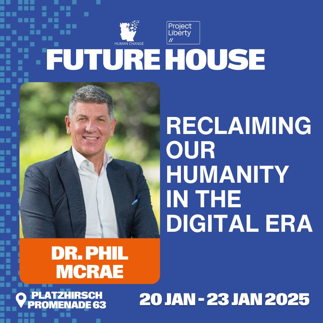 I am honoured to be back in Davos, Switzerland at the World Economic Forum 2025 speaking at Future House. 

I’ll be presenting as part of the <a href="/_HumanChange/">Human Change</a> Coalition alongside an incredible group of esteemed &amp; globally recognized colleagues.
Full program: futurehousedavos.io