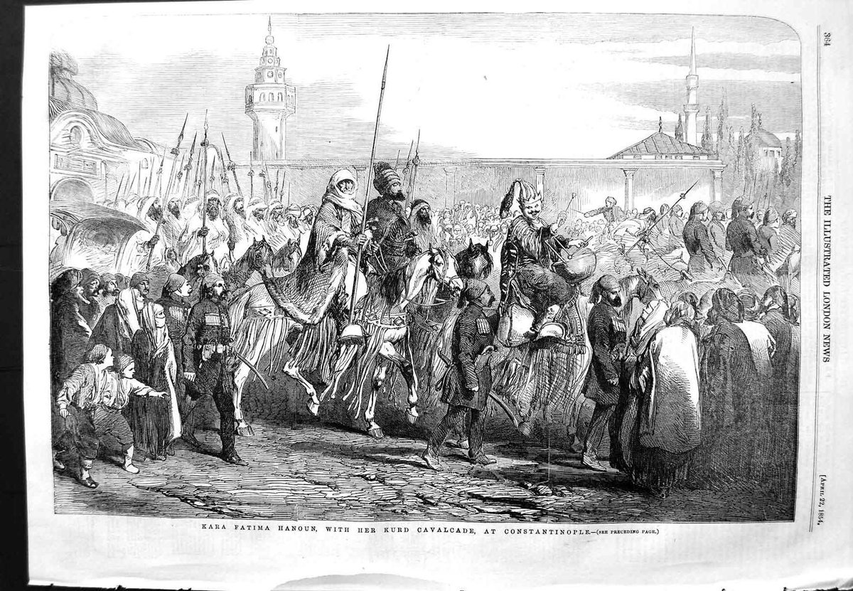 Fata Reş li Constantinapole bi aşîrê xwe Kurd re, 1854 London News