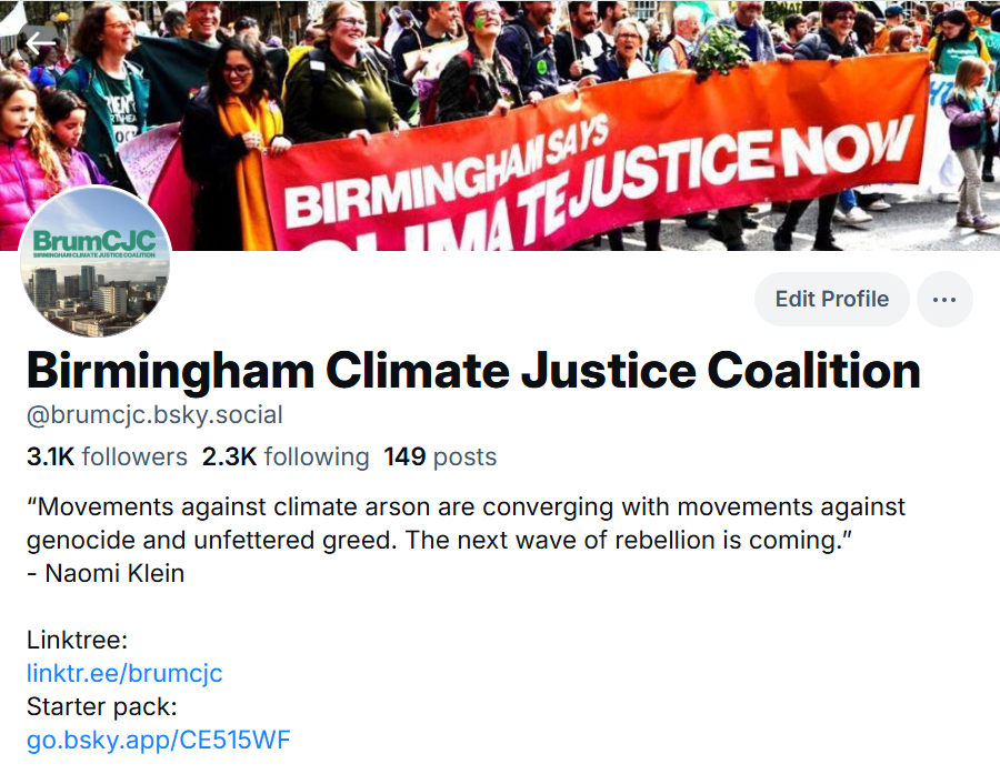Birmingham Climate Justice Coalition tweet media