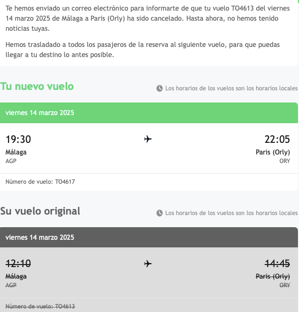 Nextorxs's tweet photo. @transaviaFR @transavia ¿Cómo puede ser que me notifiquéis por mail que canceláis un vuelo, y sigo entrando en vuestra web y sigue disponible para la misma fecha y el mismo horario y con el clickbait de "¡Sólo quedan dos plazas libres!"?

¿Alguien me puede explicar al respecto? https://t.co/YsUXmPggDq