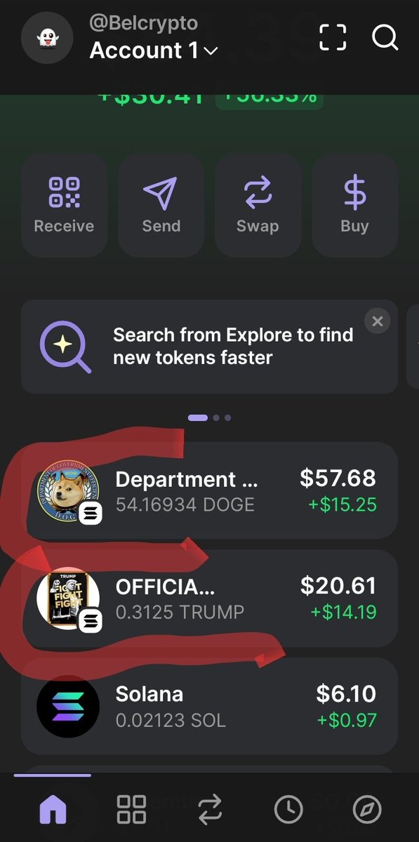 BellaVisionTeam's tweet photo. If I had $200 I would put $100 on each of these tokens...  they will be pumped today

1.  DEPARTMENT OF GOVERNMENT EFFECIENCY (DOGE)

2.  OFFICIAL TRUMP

 DONT WAIT!!!!!!

SWAP Solana for them in your Phantom App. https://t.co/f3ac4os3ug