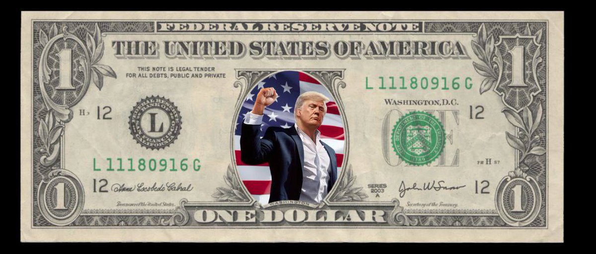 $TRUMP is here to make crypto great again, to make the dollar great again… So are we... Coincidence ? I think not ! #1Dollar