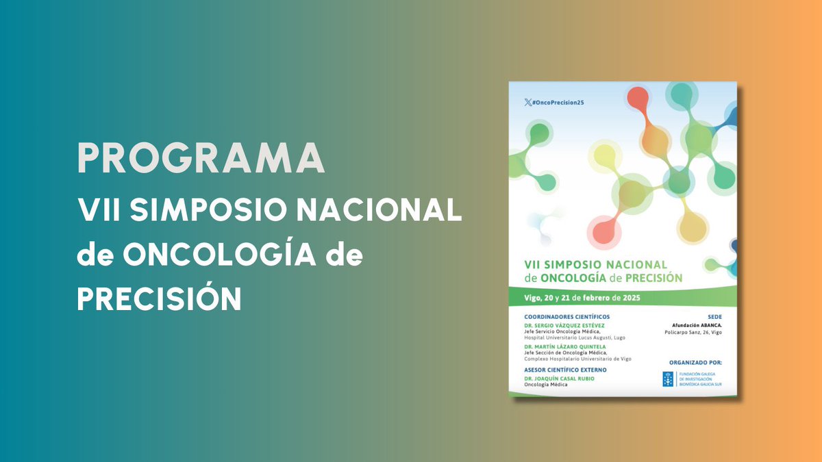 Tactics (@tactics_md) on Twitter photo ✅ 👉 La VII edición de #OncoPrecisión, que se celebra en Vigo en poco más de un mes, viene cargada de novedades.
✍️ Inscríbete hasta el 14 de febrero.
❗️Consulta aquí el programa completo👇👇
acortar.link/FYN5Bh
<a href="/mlazqui/">Martín Lázaro</a> #SergioVázquez #JoaquínCasal ✅ 👉 La VII edición de #OncoPrecisión, que se celebra en Vigo en poco más de un mes, viene cargada de novedades.
✍️ Inscríbete hasta el 14 de febrero.
❗️Consulta aquí el programa completo👇👇
acortar.link/FYN5Bh
<a href="/mlazqui/">Martín Lázaro</a> #SergioVázquez #JoaquínCasal