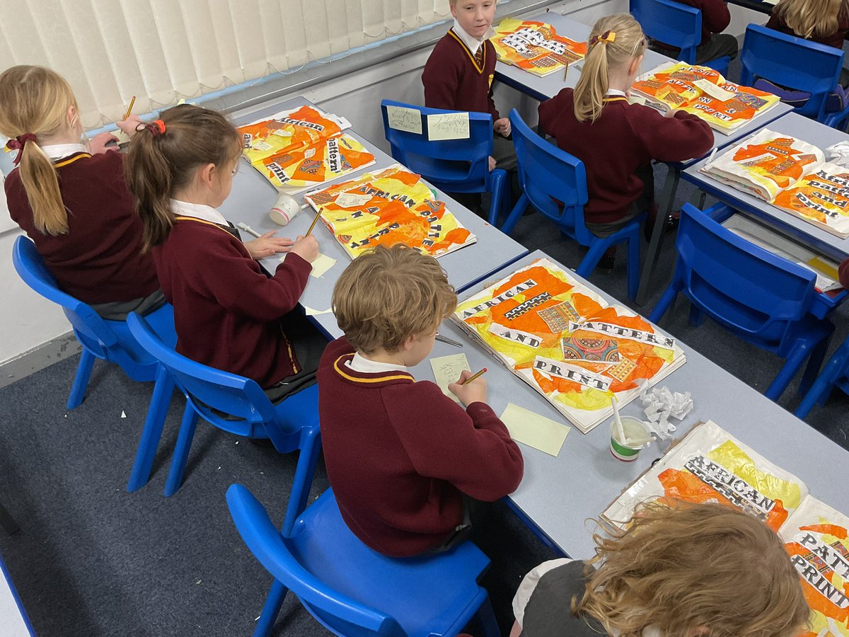 PDA_Y2's tweet image. Researching African patterns and using what we found out to create our sketchbook cover pages. Watch this space to see how we take inspiration from designers to create our own African style patterns and prints. ⭐️👀🇿🇦🌍#pdaart
