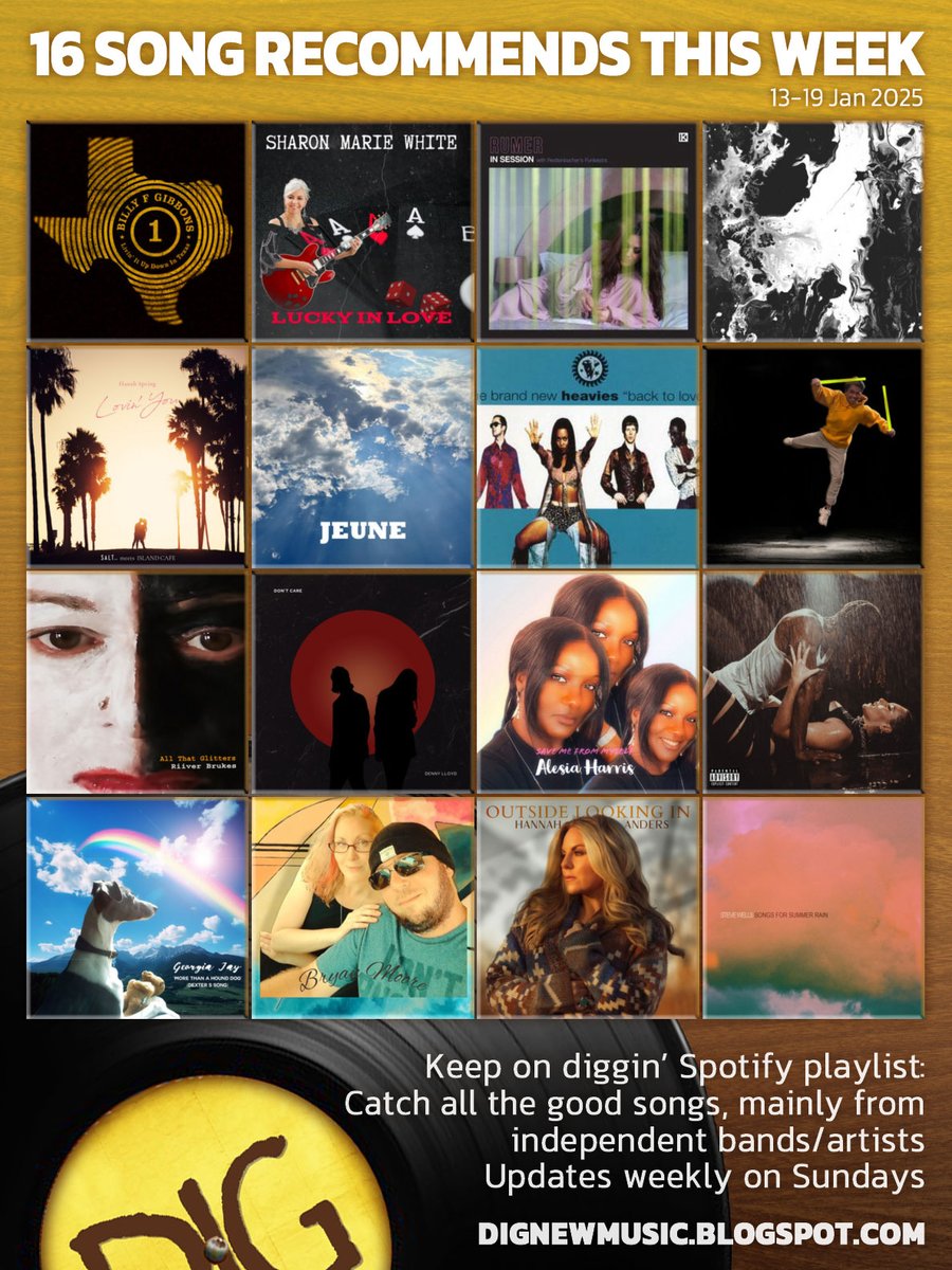 highly recommend checking out all these fine music!
dignewmusic.blogspot.com/2025/01/16-son…

🎧listen on Spotify: open.spotify.com/playlist/1z1eB… #nowplaying 
plz give the artists you like "💚+follow" :D

「今週のGOOD」な16曲🤩 2025/1/13-19