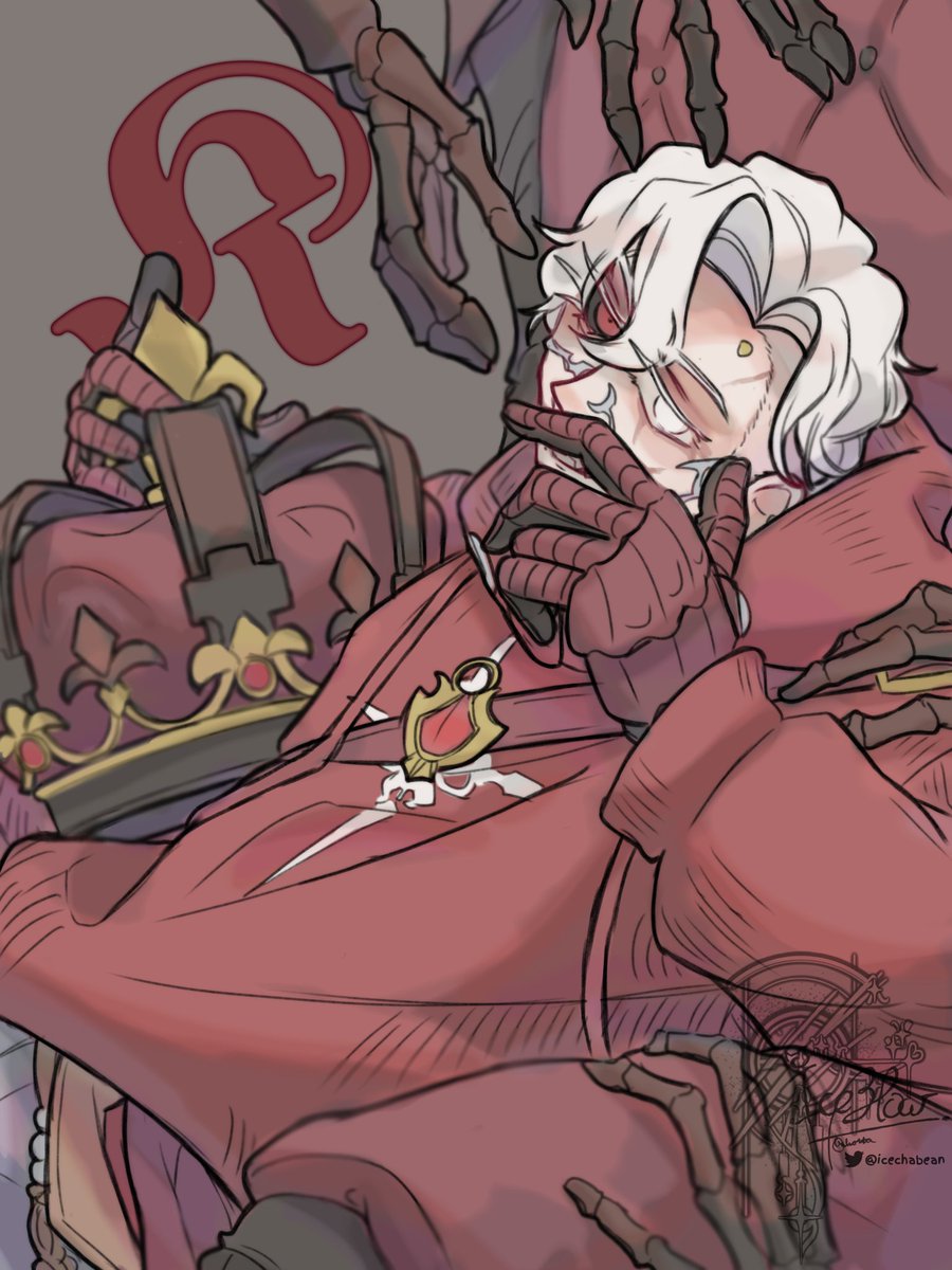 「騎士 - K((Fanart : design by @/KDeewu1016)」|IceHorologium 🧊🐍 (semi-hiatus)のイラスト