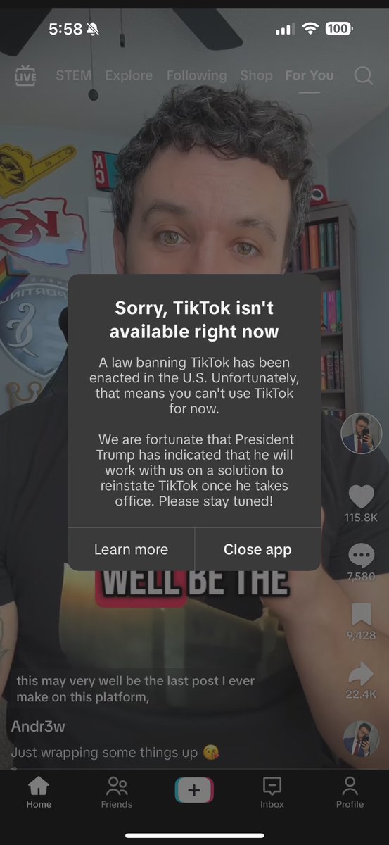 Fear_Lyssa's tweet photo. This is truly upsetting. I’ve been using TikTok since March of 2020. This app has gotten me through losing both of my cats &amp; got me through quarantine. There are better things that could’ve been taken care of other than the banning of this app. So thanks a lot for taking it away. https://t.co/aWH64jMmoH