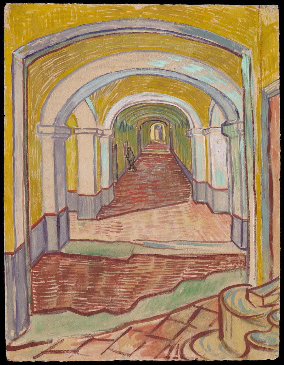 Corridor in the Asylum, September 1889 #artbots #vangogh