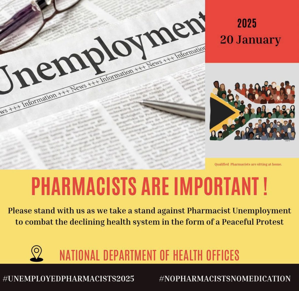 Setty_Kekana's tweet photo. #LeaveNoOneBehind but pharmacists have ZERO in almost all provinces. 
About 800 pharmacists are unemployed 

Join Us tomorrow in Pretoria NDoH gates at 8am.
Unfreeze those posts for us. We are also important in the Multidisciplinary team of healthcare workers✊🏾✊🏾✊🏾 https://t.co/LanOtZEFAG