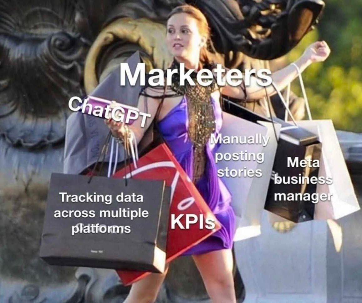 ReplyPilot's tweet photo. Marketers be like: https://t.co/GtL8WobFhL