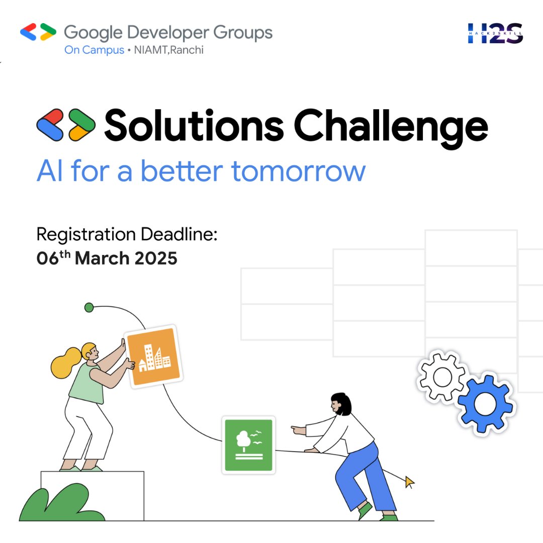 adityapandey78's tweet image. Ready to start?
1. Form your dream team
2. Pick a problem you care about
3. Build using Google tech
4. Show the world what you've got!
Register now: Just Google It
#GoogleSolutionChallenge #TechLife #Innovation