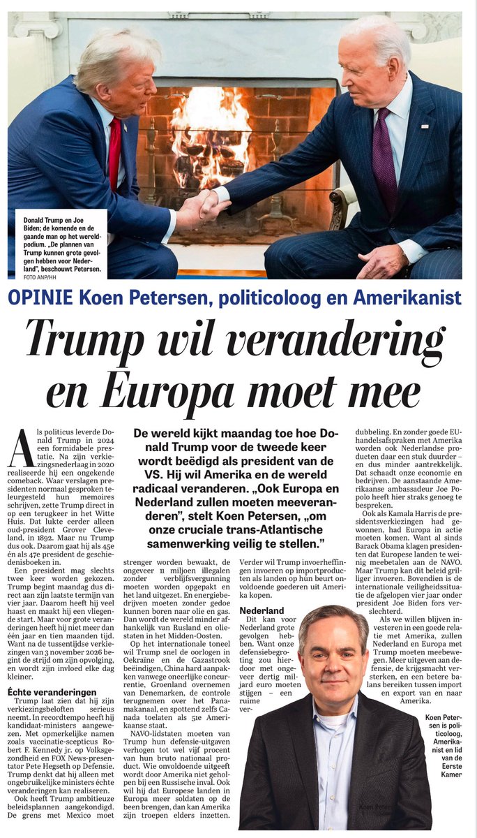 Koen Petersen (@koenpetersen) on Twitter photo Dit weekend onderstreep ik in <a href="/telegraaf/">De Telegraaf</a> het cruciale belang van een sterke transatlantsiche relatie. We moeten daarom méér uitgeven aan defensie, méér investeren in een sterker Europa binnen de NAVO, en elkaar krachtiger maken door een stevige handelsrelatie. Dit weekend onderstreep ik in <a href="/telegraaf/">De Telegraaf</a> het cruciale belang van een sterke transatlantsiche relatie. We moeten daarom méér uitgeven aan defensie, méér investeren in een sterker Europa binnen de NAVO, en elkaar krachtiger maken door een stevige handelsrelatie.