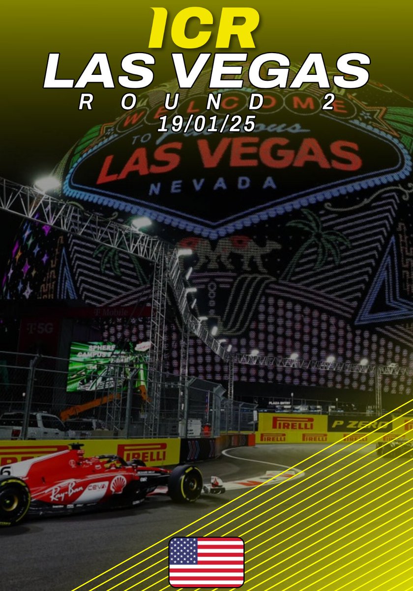 RaceWithICR's tweet photo. After a successful Round 1, Las Vegas welcomes us for Round 2!

Join us on our YouTube at 4:30PM GMT for the second round.

We look forward to seeing our racers out on track once again! 🔥

#f1 #f124 #f124game #f1league https://t.co/68onEQJKNH