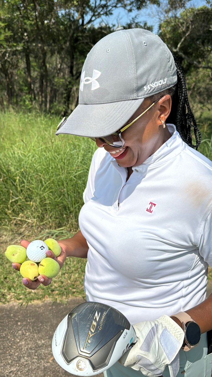 sontondlovu's tweet photo. The rains in Limpopo were relentless in the past weeks, and the golf course at @EuphoriaGolfEst was closed! But the sun’s back, the course is playable, and I even picked some Marula fruits along the way. What a bonus! Yipeee!! 🏌️♀️☀️ #GolfAddicts #EuphoriaGolfEstate #GoLimpopo https://t.co/bm5cRV3YM6