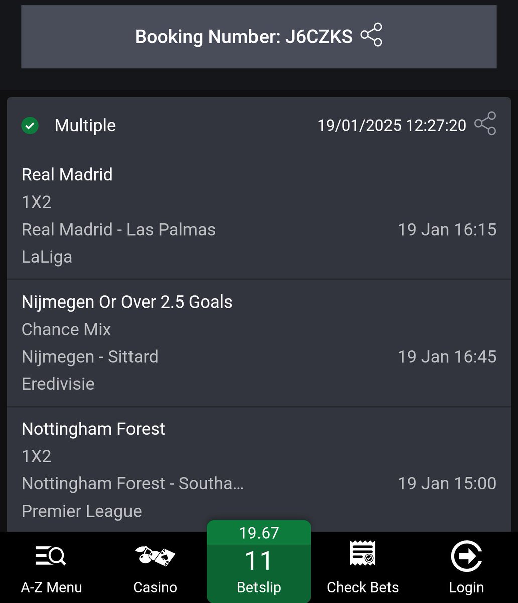 blade046's tweet photo. 19   73   119 &amp; 158  Odds on Bet9ja

J67S9M
J69F9N
J6B6GD
J6CZKS

#Bet9jaCode 

@sportingking365 @woozzaabets
@TheLockTips @SmoothDeliveryy @BettingTipsMan @LouieDi13 @Promisepunta https://t.co/BDeI07Y7e6