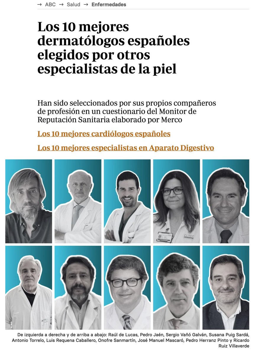 Aunque faltarían muchos colegas aquí, es un gran honor estar junto a estos grandes profesionales, algunos de ellos mis maestros! 🔝👏🏻🙌🏻🤗

#TricoHRC #GrupoPedroJaen 

abc.es/salud/enfermed…