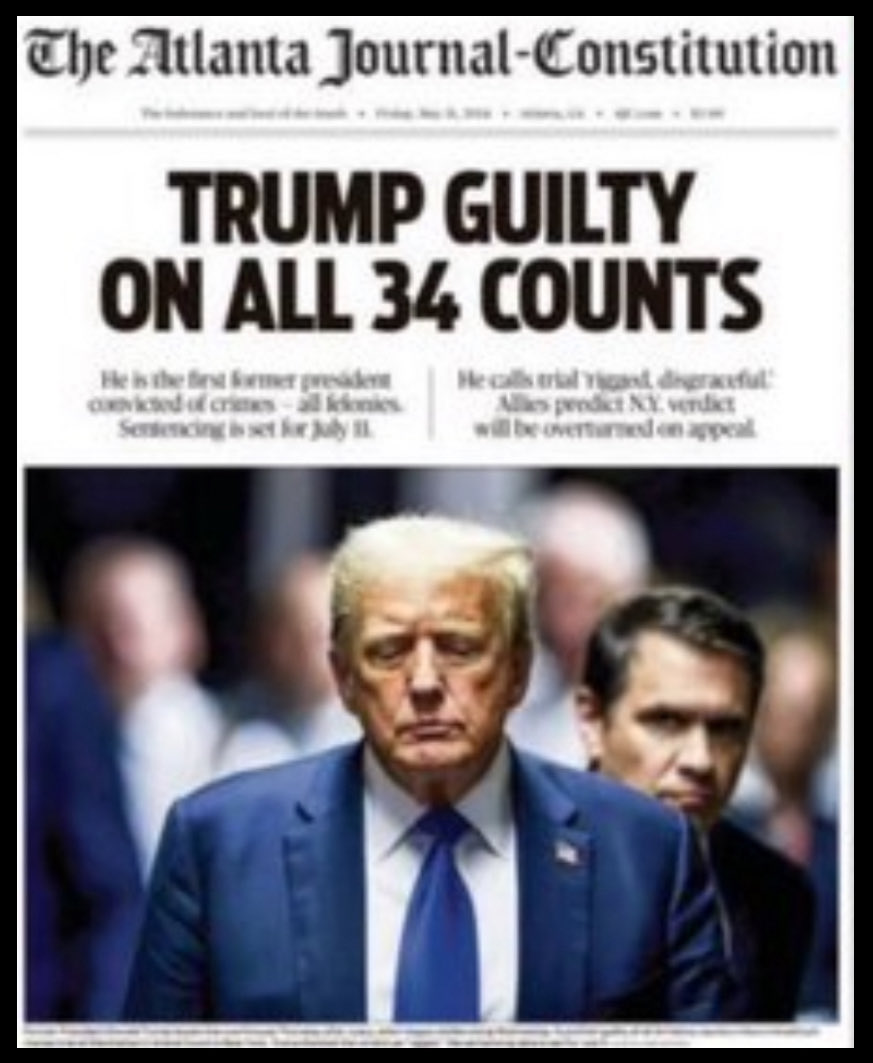 BEFORE the Supreme Court's 'shocking' decision on 'presidential immunity', it was accepted #NobodyIsAboveTheLaw! 
Why does he have a #GetOutOfJailFree card, when other criminals SERVE time?

Raise a ✋ if you think a convicted felon is UNFIT to be Commander in Chief! 🙋‍♂️