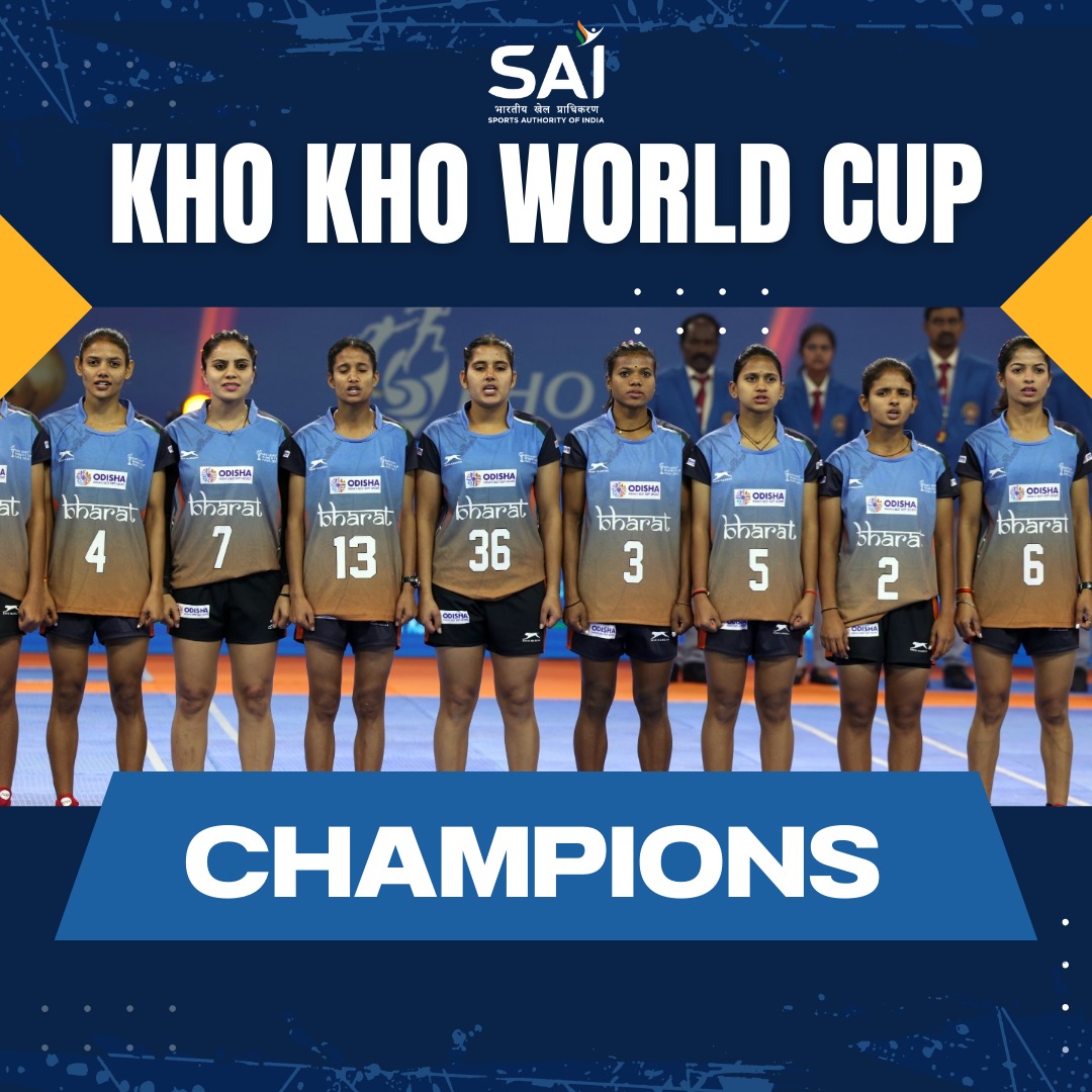 AmitShah's tweet image. Our daughters made it to history!

Congratulations to the Indian women's Kho Kho team for lifting the first-ever #KhoKhoWorldCup. Your dominating march to victory has defined a path of inspiration for others and catapulted the sport to a new height of popularity.

All my best…