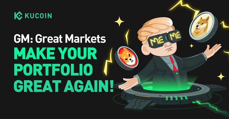 kucoincom's tweet photo. ⚡️GM, Counting down to a new era with #TRUMP!
 
Make Your Portfolio Great Again with the $150,000 Prize Pool #KuCoin has prepared for you🎉
 
Start trading now: It's time to celebrate everything we stand for⤵️