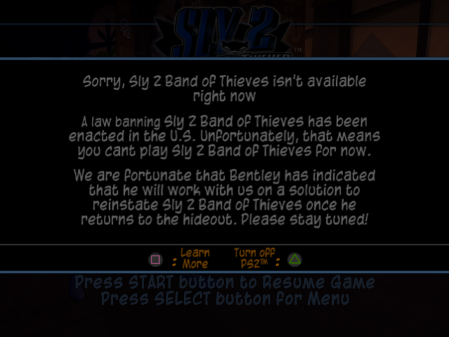 I just booted up Sly 2 and saw this, wtf?