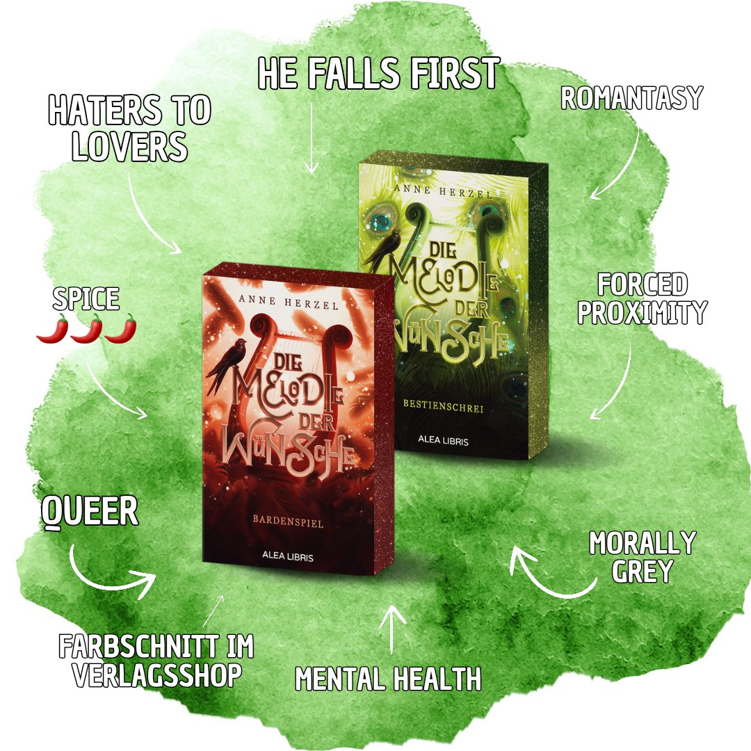 Ihr Lieben, "Die Melodie der Wünsche" 1 + 2 gibt es aktuell signiert, mit Farbschnitt plus kleiner Überraschung direkt bei der Buchhandlung Graff. 👀❤️

graff.de/shop/item/9783…