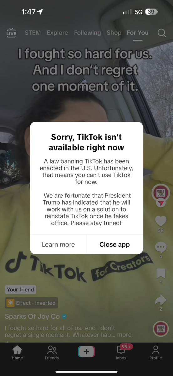 Callie Goodwin (@calliegoodwin) on Twitter photo A friend sent me this photo - and this sums up everything.  2 years of fighting the TikTok ban on the front lines - and I don’t regret a single moment. Our communities and businesses have always been worth fighting for. I will forever be proud of the work we did to advocate for A friend sent me this photo - and this sums up everything.  2 years of fighting the TikTok ban on the front lines - and I don’t regret a single moment. Our communities and businesses have always been worth fighting for. I will forever be proud of the work we did to advocate for