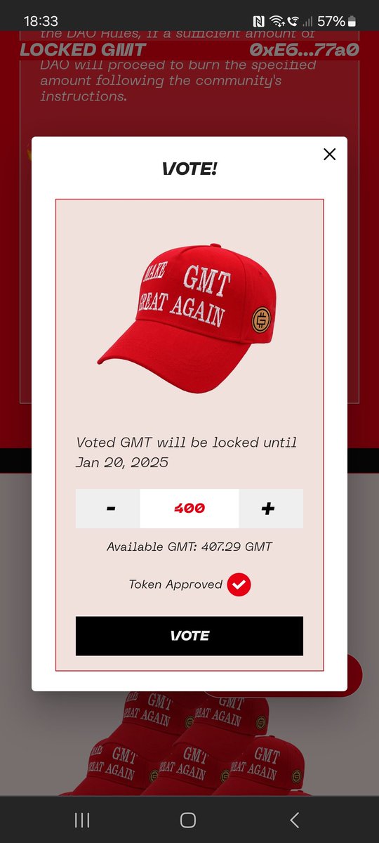 LadiesLeg's tweet photo. 🗳One. Last. Time.
🔐I wanted to vote and bring my total locked to 10,000 GMT.
#MGGA #FSLWeb3.
@fslweb3
🔥https://t.co/xjgSCNo7pG https://t.co/KZZF7yevd5