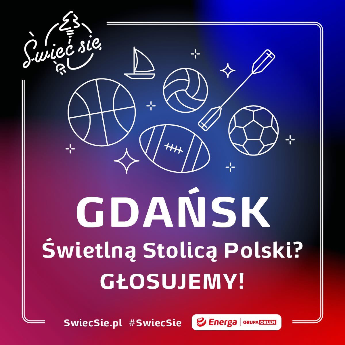 🌟 Kochasz piękny #Gdańsk? Chcesz pomagać i dzielić się dobrą energią?

👉 Jak głosować?

✅ Wejdź na: SwiecSie.pl
✅ Wybierz „Gdańsk” spośród 16 finalistów
✅ Oddaj głos (przy pierwszym razie wymagana jest rejestracja)

Patronem akcji <a href="/Energa_Swiecsie/">Świeć się z Energą</a> jest <a href="/EnergaSA/">Grupa Energa</a>