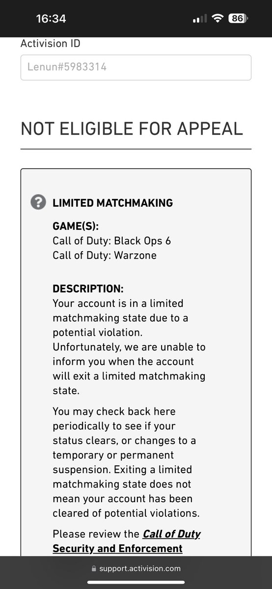 Shadowbanned for the 4th time, after getting unshadow banned 3 days ago.

This game is a complete and utter joke.

lol <a href="/ATVIAssist/">Activision Support</a> <a href="/Activision/">Activision</a> <a href="/RavenSoftware/">Raven Software</a>