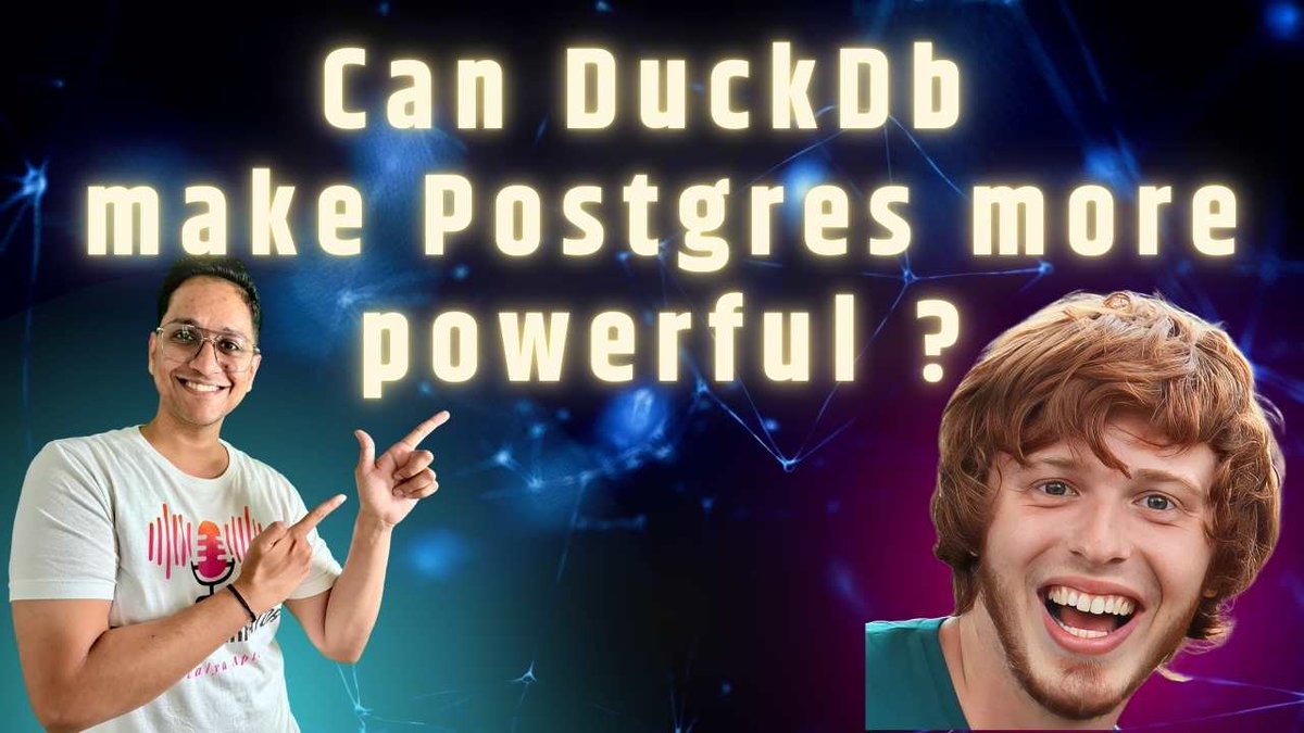 thegeeknarrator's tweet image. Just released the episode on pg_duckdb with @JelteF  on The GeekNarrator. If you love #Postgres or #DuckDb or just #DatabaseInternals, this episode will be interesting for you.
Give it a watch here and learn, how DuckDB can make your Postgres better..
youtu.be/Qn9_J_HI53o
