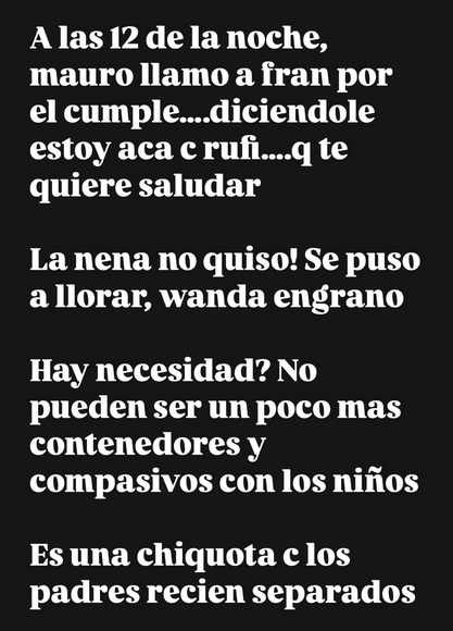 Pocoimportante's tweet photo. Lo caradura que es la Tatiana de La China Suarez (ojala y en el juicio, Wanda adjunte los mensajes, videos y fotos que le mandaba a Mauro en el 2021)... https://t.co/f1IfebpKM1