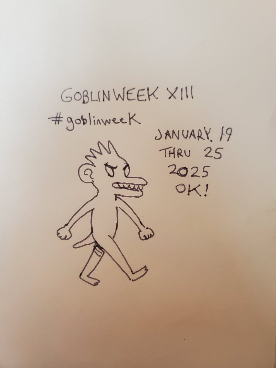 evandahm's tweet image. it's the thirteenth annual goblin week RIGHT NOW. hashtag #goblinweek . you can draw goblins this week, for goblin week