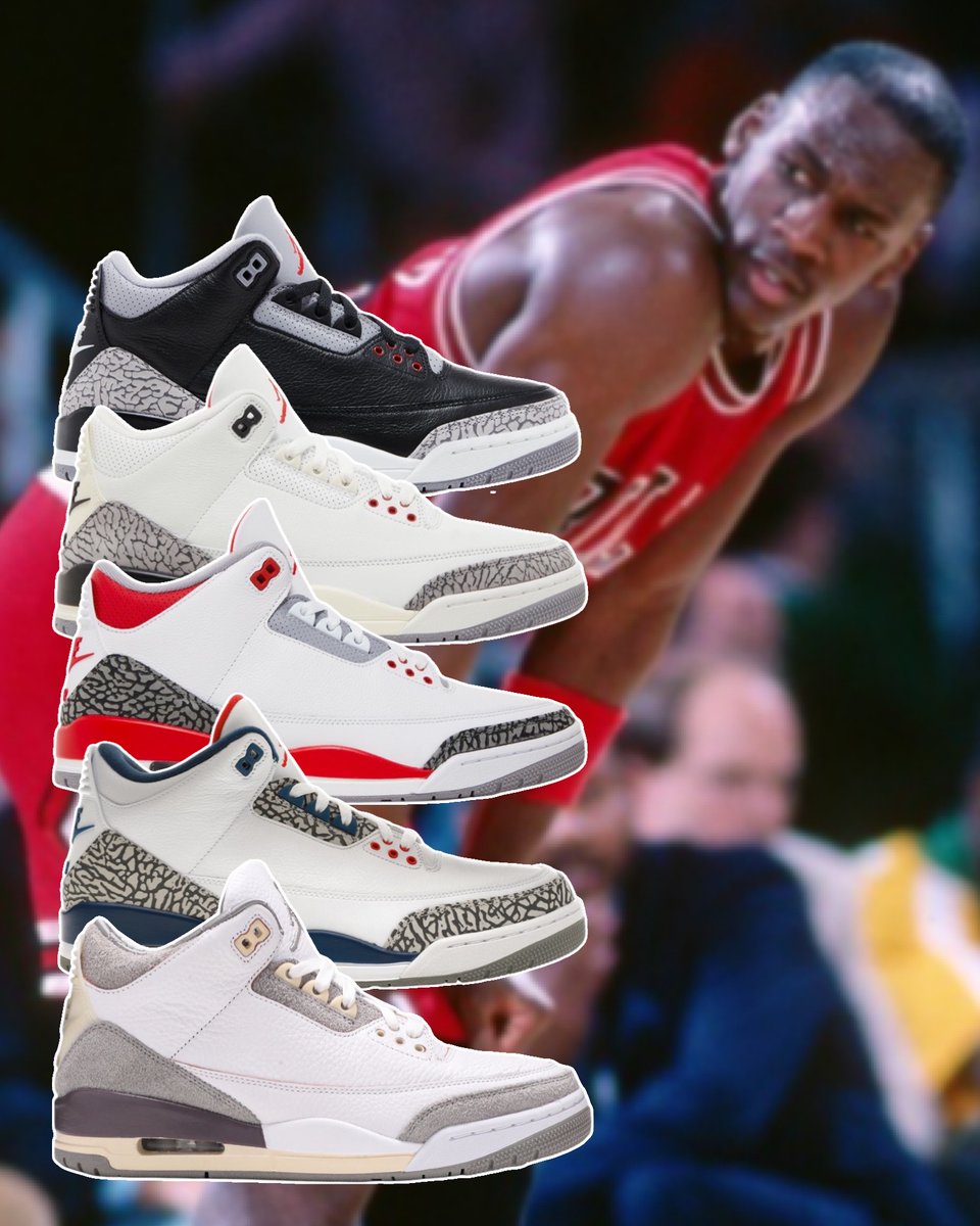 SBDetroit's tweet photo. Top 5 Air Jordan 3s of All-Time 🌹

Agree or Disagree? 🤷‍♂️ https://t.co/xbDYYgiDTs