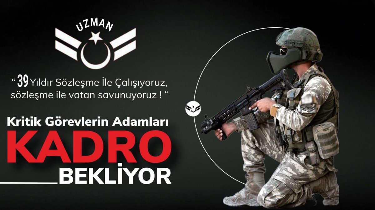 39 Yıllık Hasret
39 Yıllık Bekleyiş
39 Yıllık Özlem
39 Yıldır Sözleşmeli Olarak Vatana Can Eken Uzman Çavuşlar mesleki güvencem KADROM olsun istiyor çok mu ? Bu yiğitlere..
Özlük haklarını düzeltmenin kahramanların kafalarındaki endişeyi dindirmeyi düşünmüyormusunuz.
Emekli