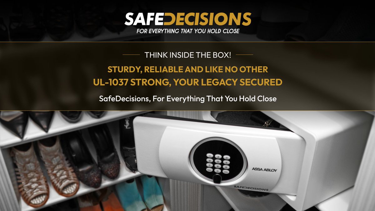 SafeDecisions's tweet image. Think inside the box with SafeDecisions. Our UL-1037-certified safes are sturdy, reliable, and like no other. Secure your legacy with protection built to last. Learn more at safedecisions.com/elsafe/

#SafeDecisions #UL1037Certified #SturdyAndReliable
