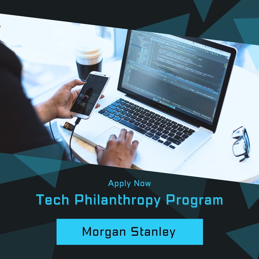opportunitiesfy's tweet photo. 🌟 Apply for Morgan Stanley’s Tech #Philanthropy Programs! Support for #nonprofits through 💻 Code to Give Hackathons and🤝 Tech Change Makers initiatives.
📅 Apply by 31st Jan: https://t.co/XNem9RkHlS
#CodeToGive #Technology #MorganStanley https://t.co/q0BrgWAMtN