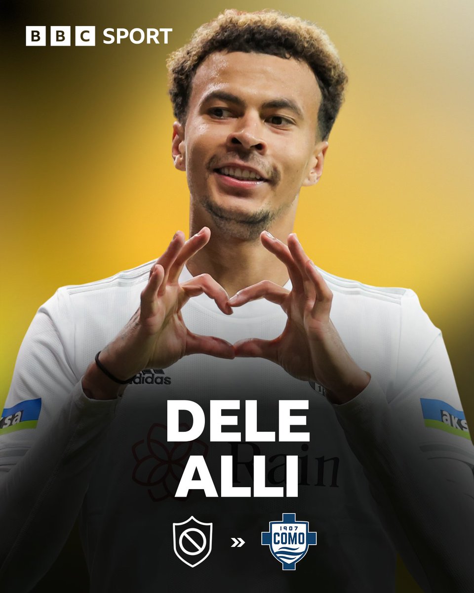 Dele Alli is officially a Como player ✍🇮🇹