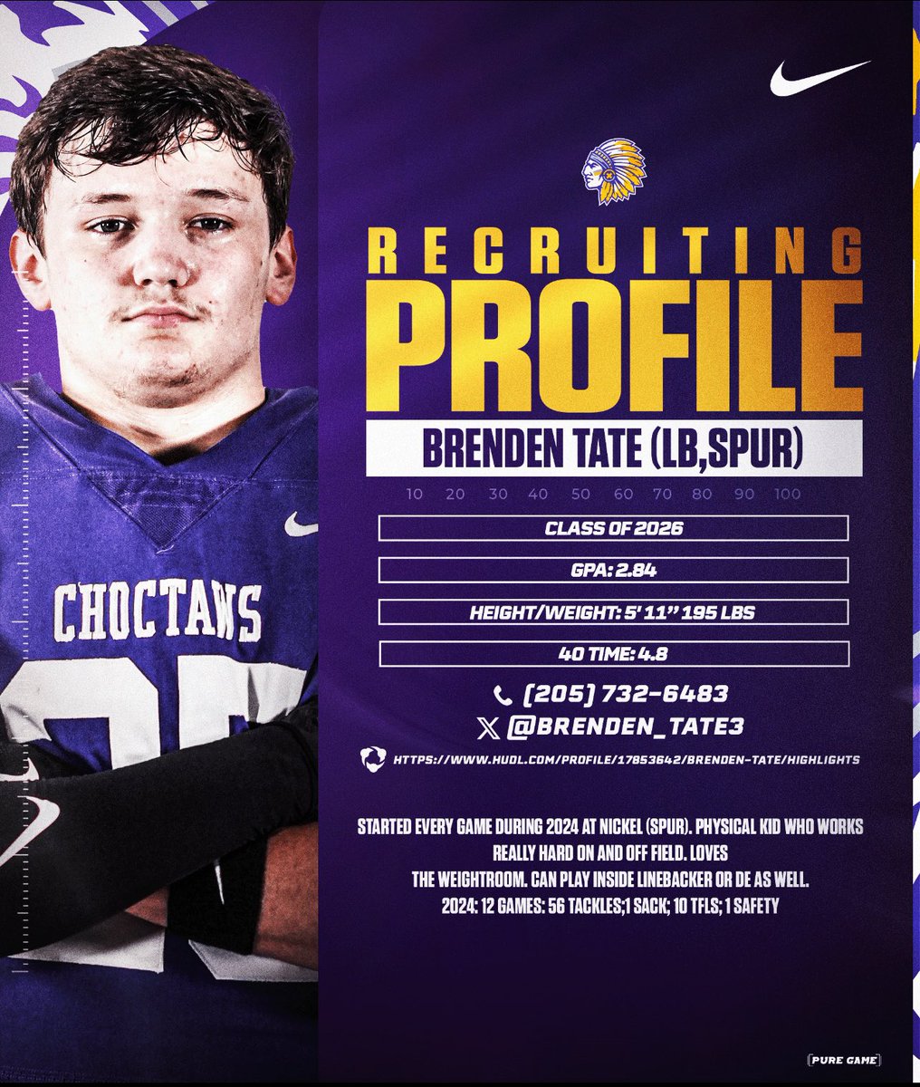 Brenden Tate ( C/O 26) (@brenden_tate3) on Twitter photo It’s not about how bad you want it.
It’s about how hard you’re willing to work.
Hardest worker you ever seen on and off the field. Just need one opportunity.
hudl.com/v/2QmmxC
<a href="/coachgeohagan/">Matt Geohagan</a> <a href="/coach__clements/">Joe Clements</a> <a href="/DeSeanJackson10/">Desean Jackson</a> <a href="/CoachJMann919/">Justin Manning</a> <a href="/Coach_MikeWood/">Mike Wood</a> <a href="/MaxPreps/">MaxPreps</a> It’s not about how bad you want it.
It’s about how hard you’re willing to work.
Hardest worker you ever seen on and off the field. Just need one opportunity.
hudl.com/v/2QmmxC
<a href="/coachgeohagan/">Matt Geohagan</a> <a href="/coach__clements/">Joe Clements</a> <a href="/DeSeanJackson10/">Desean Jackson</a> <a href="/CoachJMann919/">Justin Manning</a> <a href="/Coach_MikeWood/">Mike Wood</a> <a href="/MaxPreps/">MaxPreps</a>