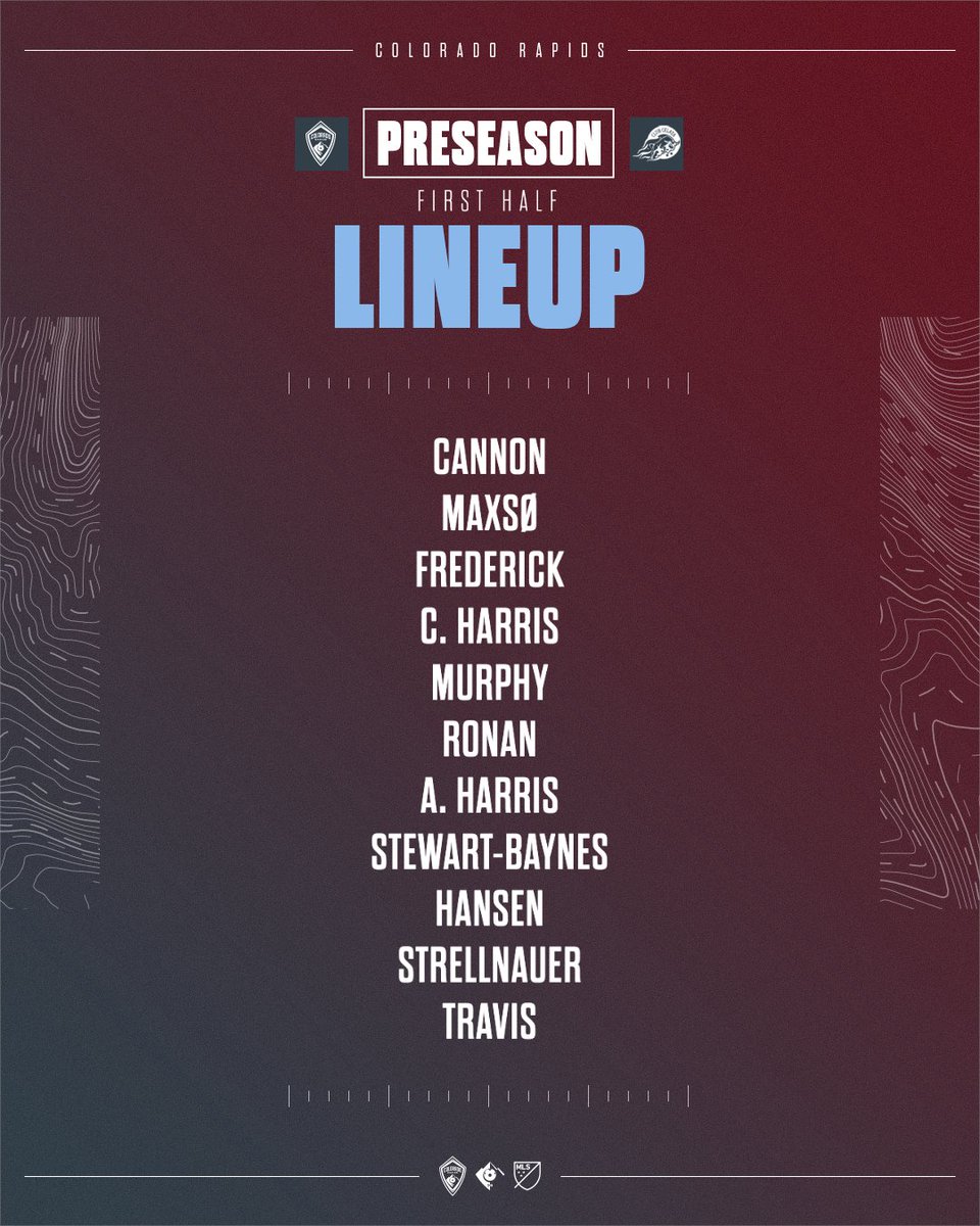 ColoradoRapids's tweet photo. How we're lining up to take on Celaya F.C. 👊

#Rapids96 https://t.co/6GxcO5SX0U
