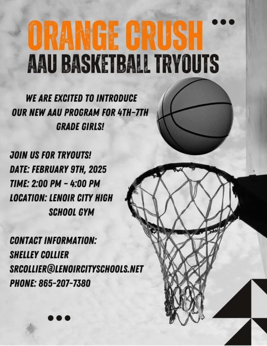 Calling all 4th - 7th graders who are interested in trying out for Orange Crush AAU team, come out to LC high school Feb. 9th! We look forward to seeing you there.