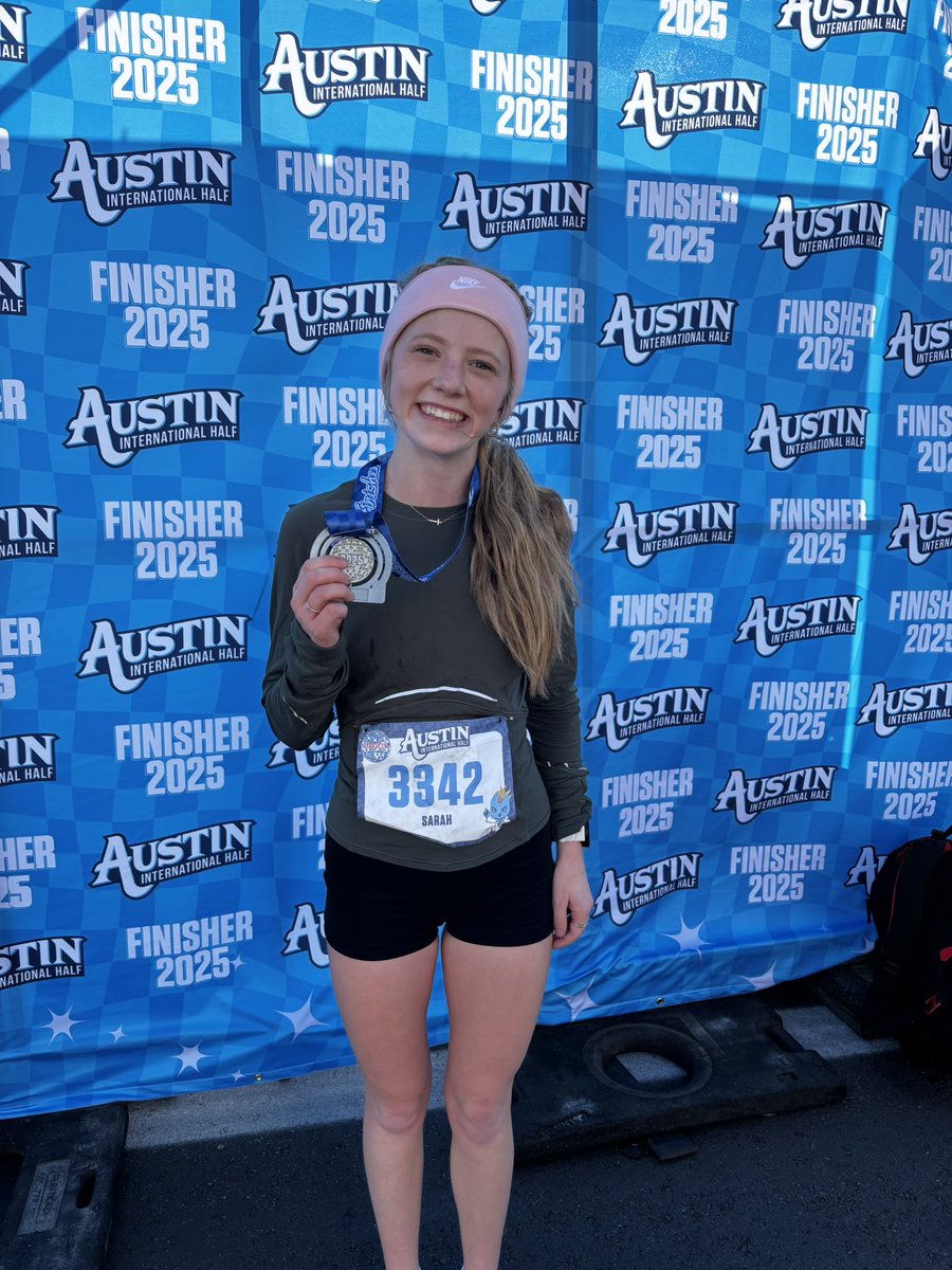 Sarah runs an impressive 1:35 half marathon on a cold and windy morning!! That’s a 7:13 pace!  I told her to leave me at mile 9 when she’s singing to the songs on my playlist! So her last 4 miles were under 7! She placed 3rd in the under 19 age group! Momma slows her down!