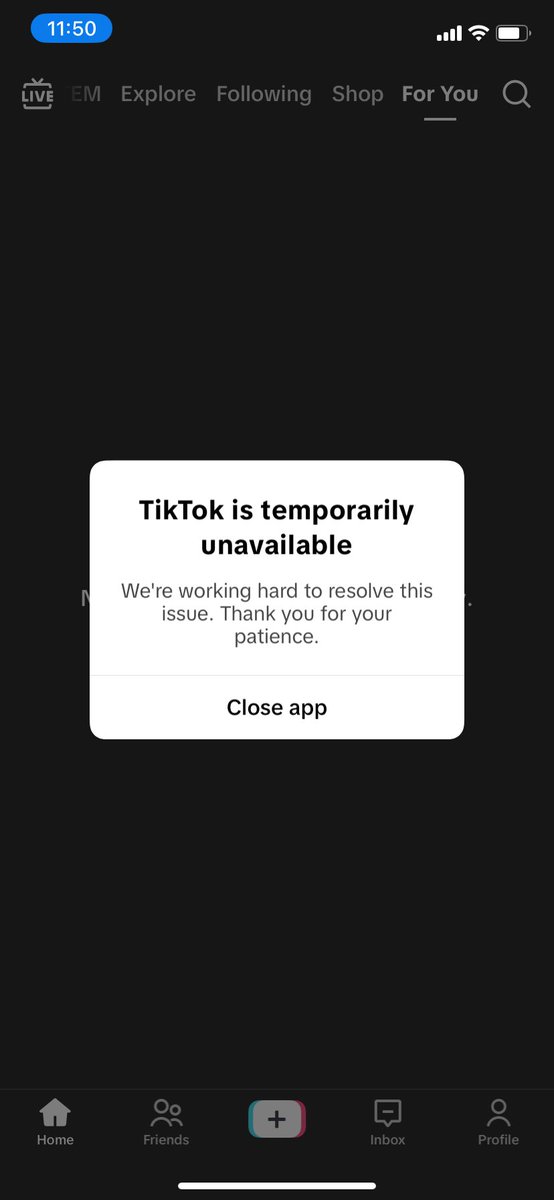 bbfrombkln's tweet photo. Wait! Tik Tok just changed their message?! Rediculous that this whole ban is so political.#tiktokban https://t.co/4FyP298YF6