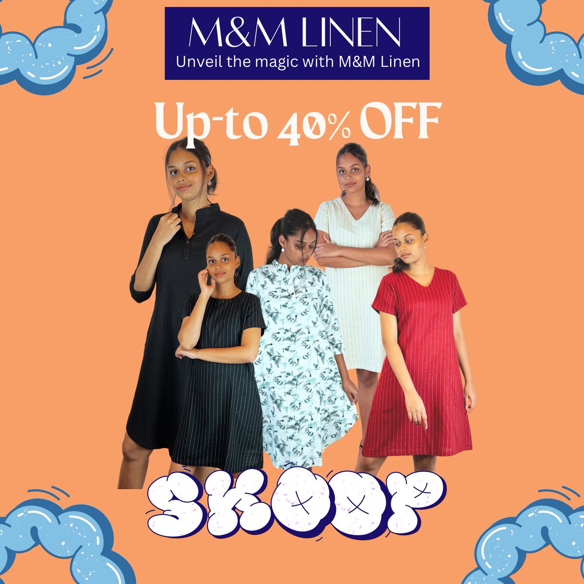 Skooplk's tweet photo. Experience the charm of M&amp;M Linen! ✨ Enjoy up to 40% OFF on timeless and comfy styles, exclusively on https://t.co/hPVBhuegxx. Redefine your wardrobe today! https://t.co/uYgf98oUMD